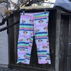 Vintage Paul Frank Julius Monkey Lounge Pants Youth Size 27x20 Y2k Streetwear